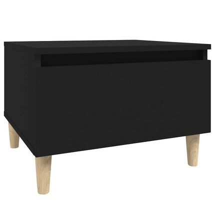 Sidobord svart 50x46x35 cm konstruerat trä