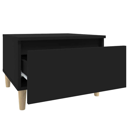 Sidobord 2 st svart 50x46x35 cm konstruerat trä