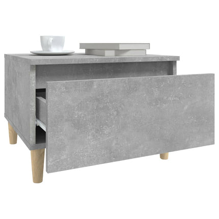 Sidobord betonggrå 50x46x35 cm konstruerat trä