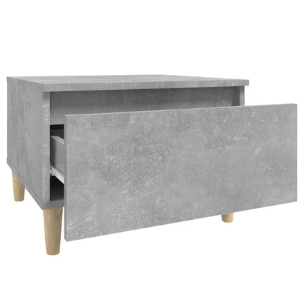 Sidobord betonggrå 50x46x35 cm konstruerat trä