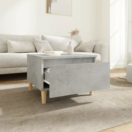 Sidobord 2 st Betonggrå 50x46x35 cm konstruerat trä