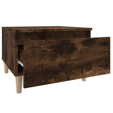 Soffbord rökfärgad ek 50x46x35 cm konstruerat trä