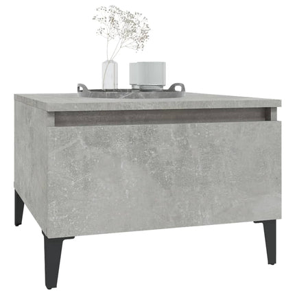 Sidobord betonggrå 50x46x35 cm konstruerat trä