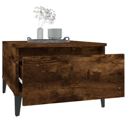 Soffbord rökfärgad ek 50x46x35 cm konstruerat trä