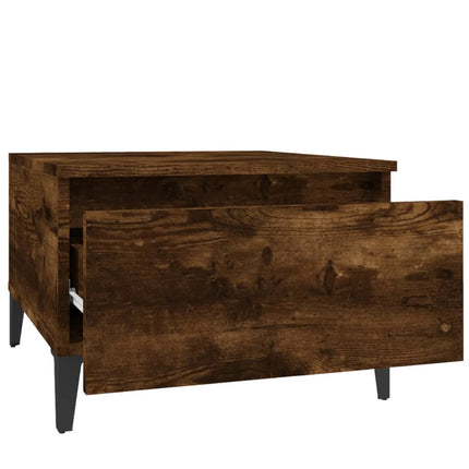 Soffbord rökfärgad ek 50x46x35 cm konstruerat trä