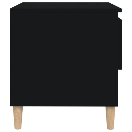 Sängbord svart 50x46x50 cm konstruerat trä