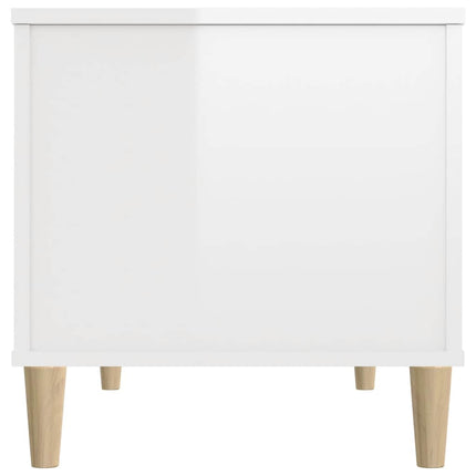 Soffbord vit högglans 90x44,5x45 cm konstruerat trä