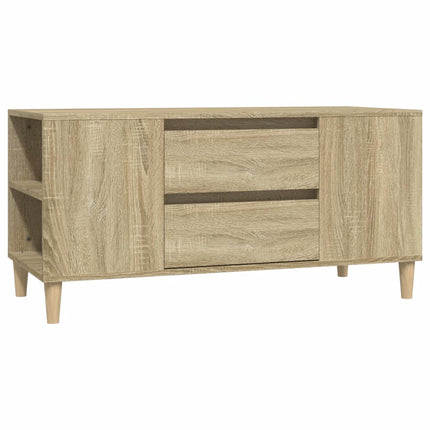 Tv-bänk sonoma-ek 102x44,5x50 cm konstruerat trä