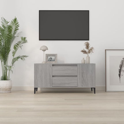 Tv-bänk grå sonoma 102x44,5x50 cm konstruerat trä