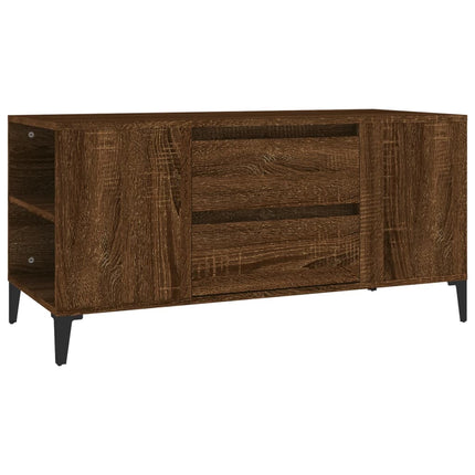 Tv-bänk brun ek 102x44,5x50 cm konstruerat trä