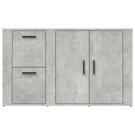 Skåp betonggrå 100x33x59,5 cm konstruerat trä