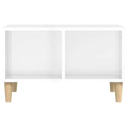 Soffbord vit högglans 60x50x36,5 cm konstruerat trä