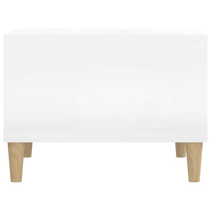 Soffbord vit högglans 60x50x36,5 cm konstruerat trä