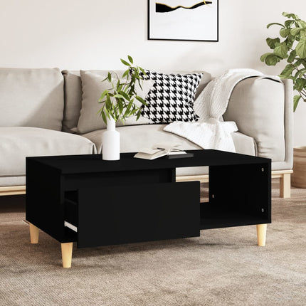 Soffbord svart 90x50x36,5 cm konstruerat trä