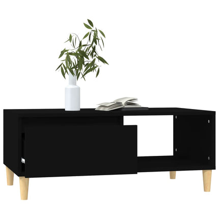 Soffbord svart 90x50x36,5 cm konstruerat trä