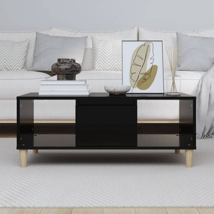 Soffbord svart 90x50x36,5 cm konstruerat trä