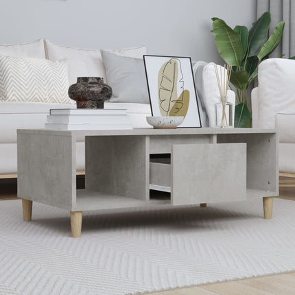 Soffbord betonggrå 90x50x36,5 cm konstruerat trä
