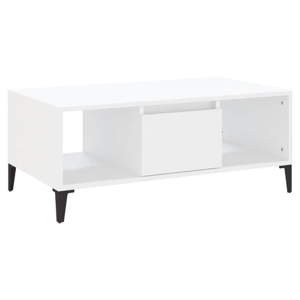 Soffbord vit 90x50x36,5 cm konstruerat trä