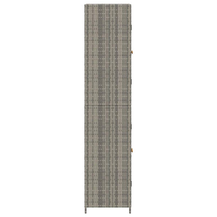 Trädgårdsskåp grå 59x40x180 cm konstrotting