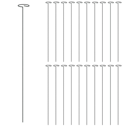 Växtstöd 20 st mörkgrön 61 cm stål