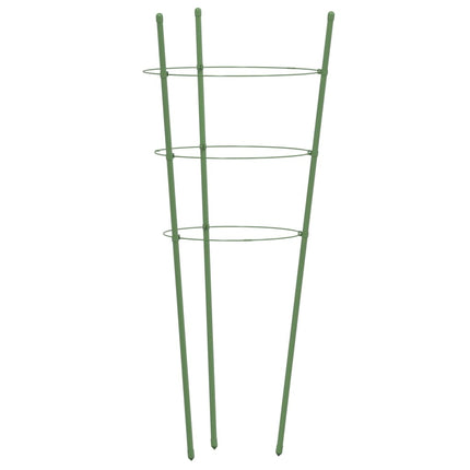Växtstöd med 3 ringar 5 st grön 60 cm stål