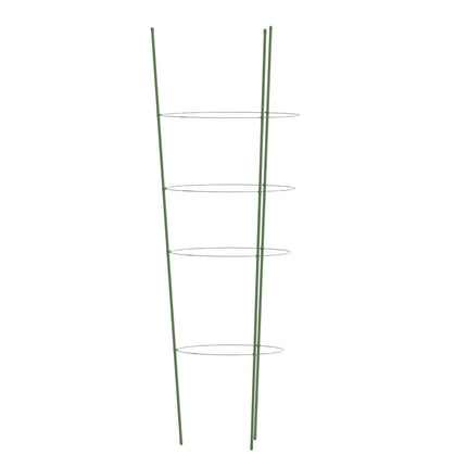 Växtstöd med 4 ringar 5 st grön 90 cm stål