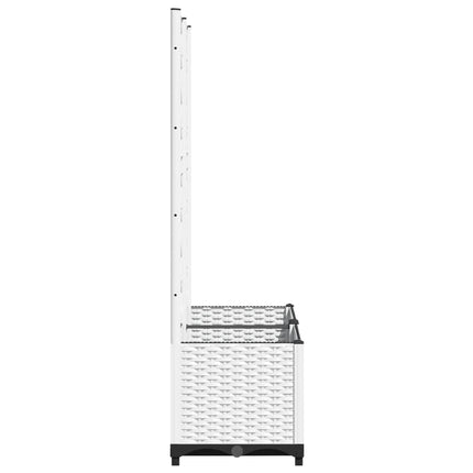 Odlingslåda med spaljé vit 80x40x136 cm PP