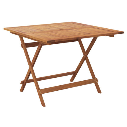 Hopfällbart trädgårdsbord 90x90x75 cm massivt akaciaträ