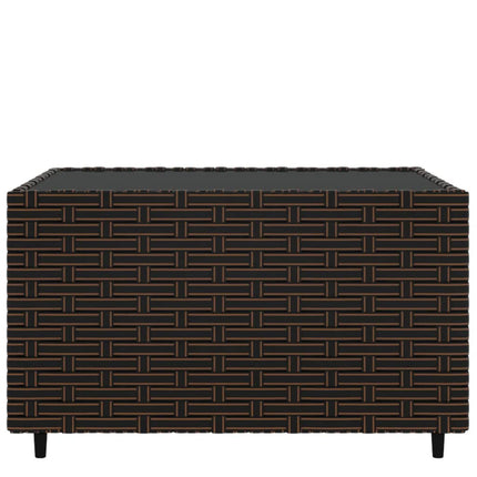 Loungebord fyrkantigt brun 50x50x30 cm konstrotting