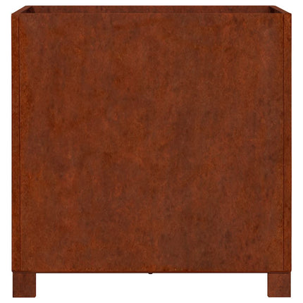Odlingslåda med ben 2 st rostfärgad 50x50x50 cm rosttrögt stål