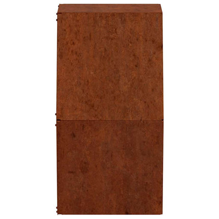 Odlingslådor för vägg 2 st rosttrögt stål 46x10x40 cm
