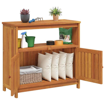 Konsolbord för trädgården 80x35x75 cm massivt akaciaträ