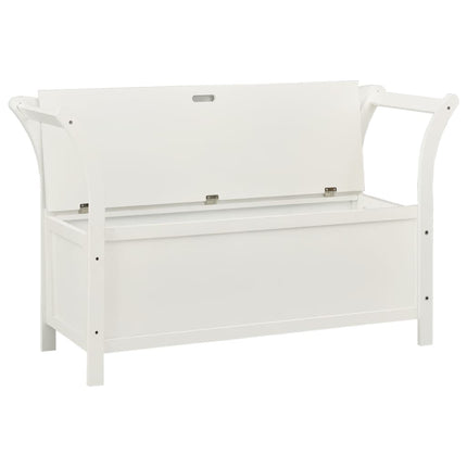 Trädgårdsbänk vit 107x45x75,5 cm massivt granträ