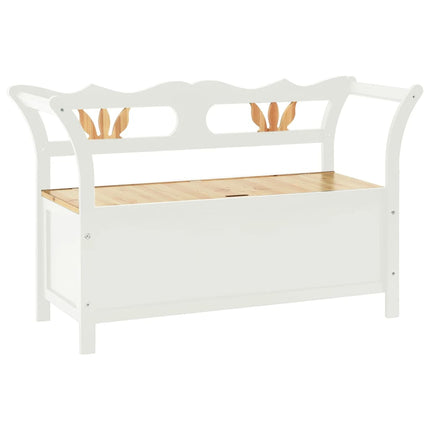 Trädgårdsbänk vit 107x45x75,5 cm massivt granträ