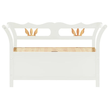 Trädgårdsbänk vit 107x45x75,5 cm massivt granträ