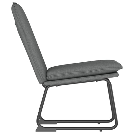 Loungestol mörkgrå 52x75x76 cm tyg