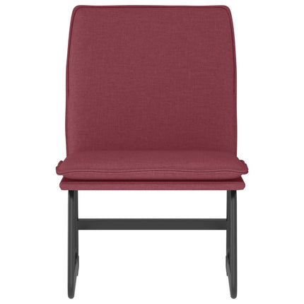 Loungestol vinröd 52x75x76 cm tyg