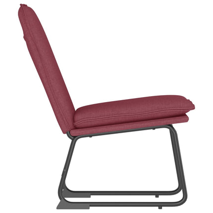 Loungestol vinröd 52x75x76 cm tyg