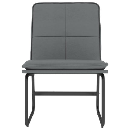 Loungestol grå 54x75x76 cm konstläder