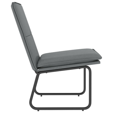 Loungestol grå 54x75x76 cm konstläder