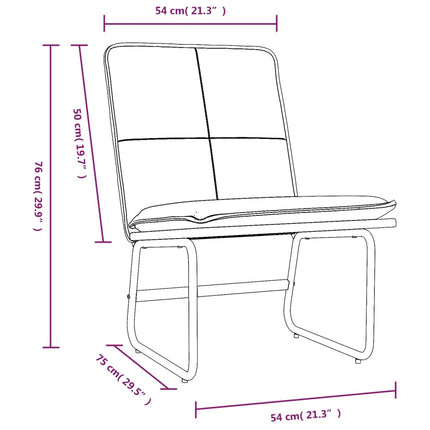 Loungestol cappuccino 54x75x76 cm konstläder