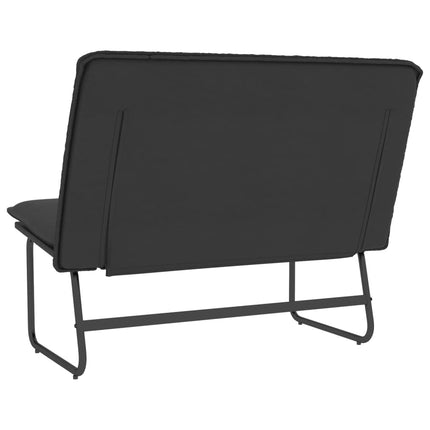 Bänk svart 100x75x76 cm konstläder