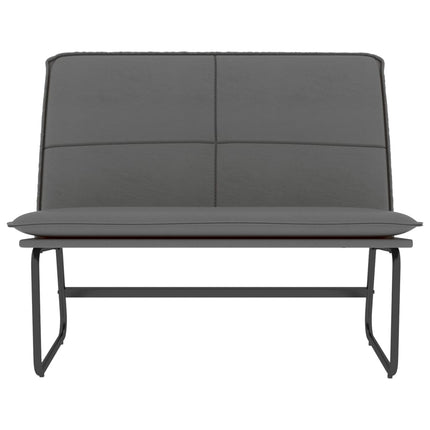 Bänk grå 100x75x76 cm konstläder
