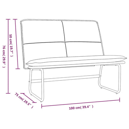 Bänk cappuccino 100x75x76 cm konstläder