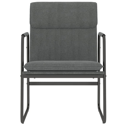 Loungestol mörkgrå 55x64x80 cm tyg