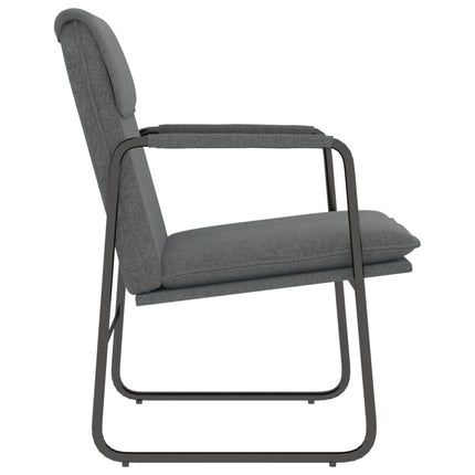 Loungestol mörkgrå 55x64x80 cm tyg