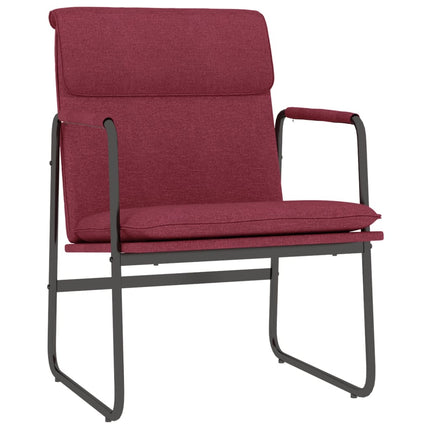 Loungestol vinröd 55x64x80 cm tyg