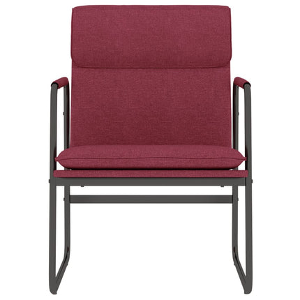 Loungestol vinröd 55x64x80 cm tyg
