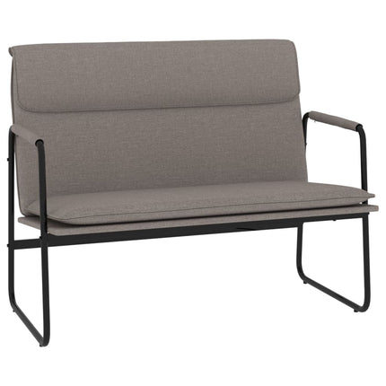 Bänk taupe 100x64x80 cm tyg