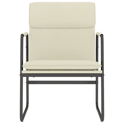 Loungestol gräddvit 55x64x80 cm konstläder